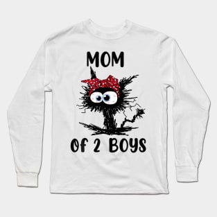 Mom Of 2 Boys Long Sleeve T-Shirt